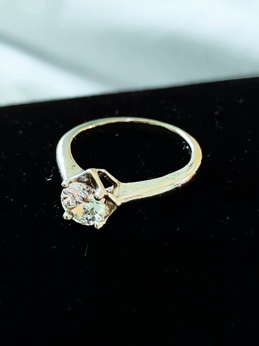 Silver Solitaire Ring